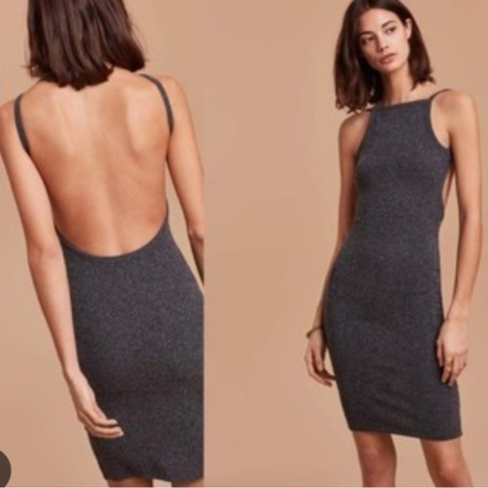 Elegant Gray Sleeveless Dress